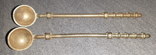 2 lange Messing Löffel