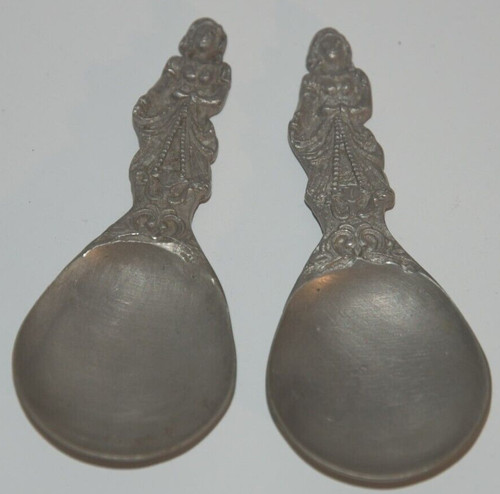 Zinnlöffel mit frau 9cm - 2,