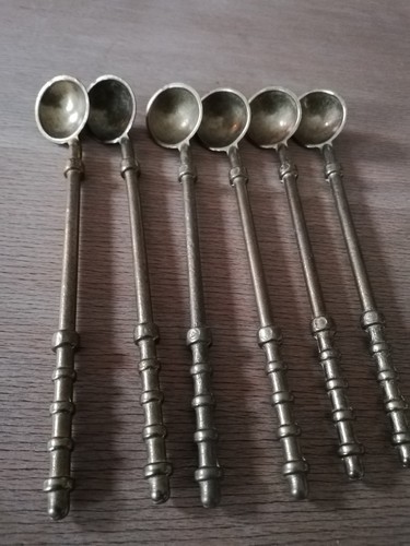 Vintage set 6 messing - v.,