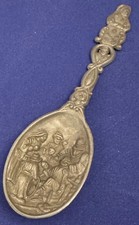 Vintage Zierlöffel Zinn Motiv