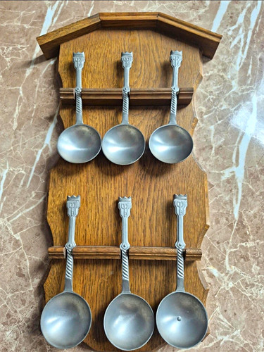 Zinnlöffel set auf - 6x,