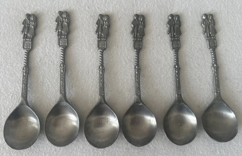 6er set feinzinn löffel - set,